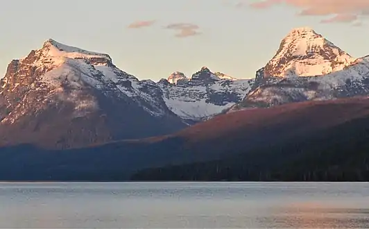 Little Matterhorn centered between Mt. Brown (left) and Edwards Mountain (right)