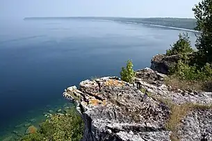 Overlook towards the Niagara Escarpment at Dyer's Bay, Bruce Peninsula