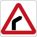 Bend to right ahead