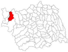 Location in Bacău County