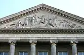 Justice punishing Vices and rewarding Virtues, by Gilles-Lambert Godecharle, pediment of the Palace of the Nation, Rue de la Loi/Wetstraat, 1781–82