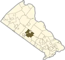 Location of Doylestown Township in Bucks County