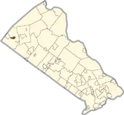 Location of Milford Square in Bucks County, Pennsylvania