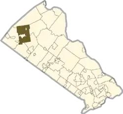 Location of Richland Township in Bucks County, Pennsylvania