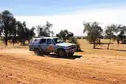 A 20-year-old Toyota 4Runner dashing through the sand