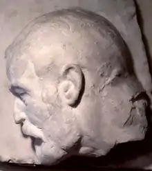 Plaster head of English painter Frank Budgen (1882-1971)