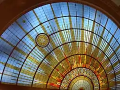 Detail of the council chamber's stained glass