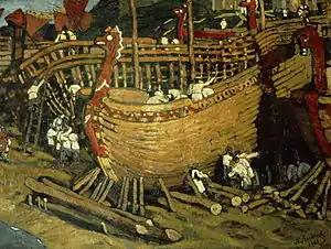 Rus longships as painted by Nicholas Roerich