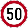 В26Speed limit (50 km/h)