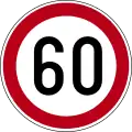 В26Speed limit (60 km/h)