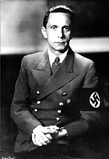 Goebbels, hands clasped