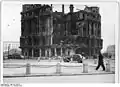 The hotel in ruins, post World War II in 1952