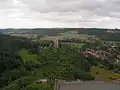 View of the castle from Rudelsburg