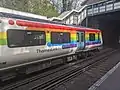 Thameslink Class 700155 with a rainbow livery to celebrate gay pride.