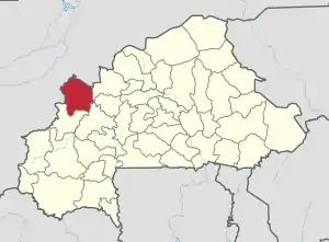 Location in Burkina Faso