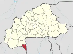 Location in Burkina Faso