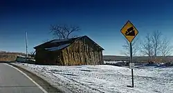 An old barn on a farm in Burnside Township