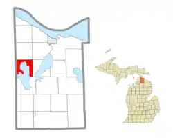 Location within Cheboygan County