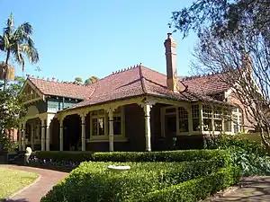 'Cassa Tasso', Federation Bungalow style, characterised by the prominent verandah