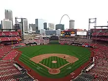 A photograph of a baseball diamond