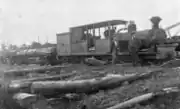 Johnston Loco, Price 16-wheeler steam locomotive with a load of logs