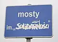 "Solidarity" bridges roadsign