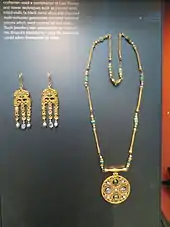 Necklace with matching earrings in the British Museum