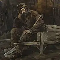 Digger in Wheelbarrow, 1896