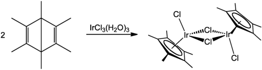 Synthesis of the iridium(III) dimer [Cp*IrCl2]2 using hexamethyl Dewar benzene