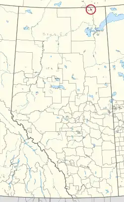 Location in Alberta