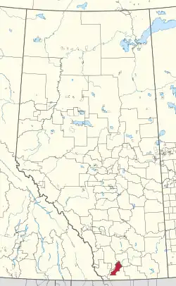 Location in Alberta