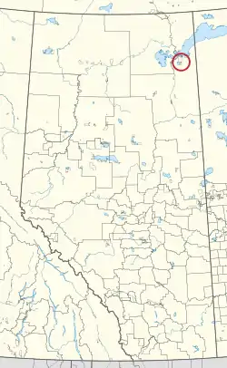 Location in Alberta