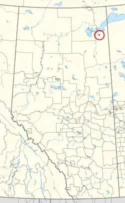 Location in Alberta