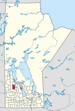 Location of Dauphin in Manitoba