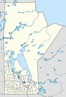 Location of the RM of St. Laurent in Manitoba