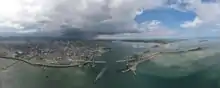 CCLEX Bridge in construction 2021, aerial photo. Author: bart Sakwerda