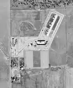 overhead photograph of the missile launch site area