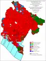 Ethnic structure of Montenegro by settlements 1991