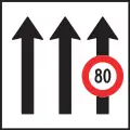 4.77.1 Lane with restriction (here: maximal speed limit)