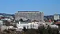 View of the main hospital building from the Cathedral.