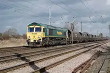 66 610 on the East Coast Main Line near York in 2008