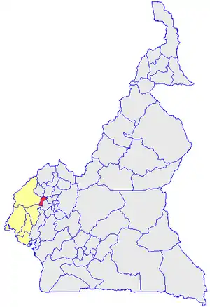 Department location in Cameroon