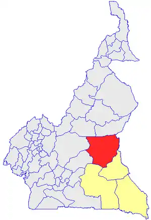 Department location in Cameroon