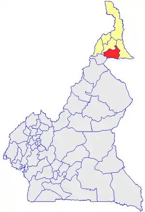 Department location in Cameroon