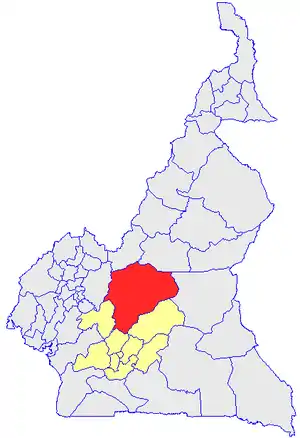 Department location in Cameroon