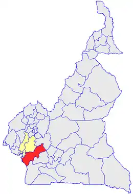 Department location in Cameroon