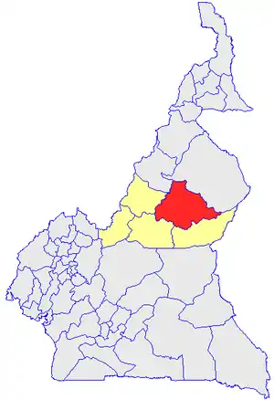 Department location in Cameroon