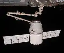 Dragon being berthed to Node 2 nadir