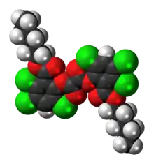 Space-filling model of the CPPO molecule