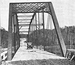 Steel Bridge over the Dead River in 1922